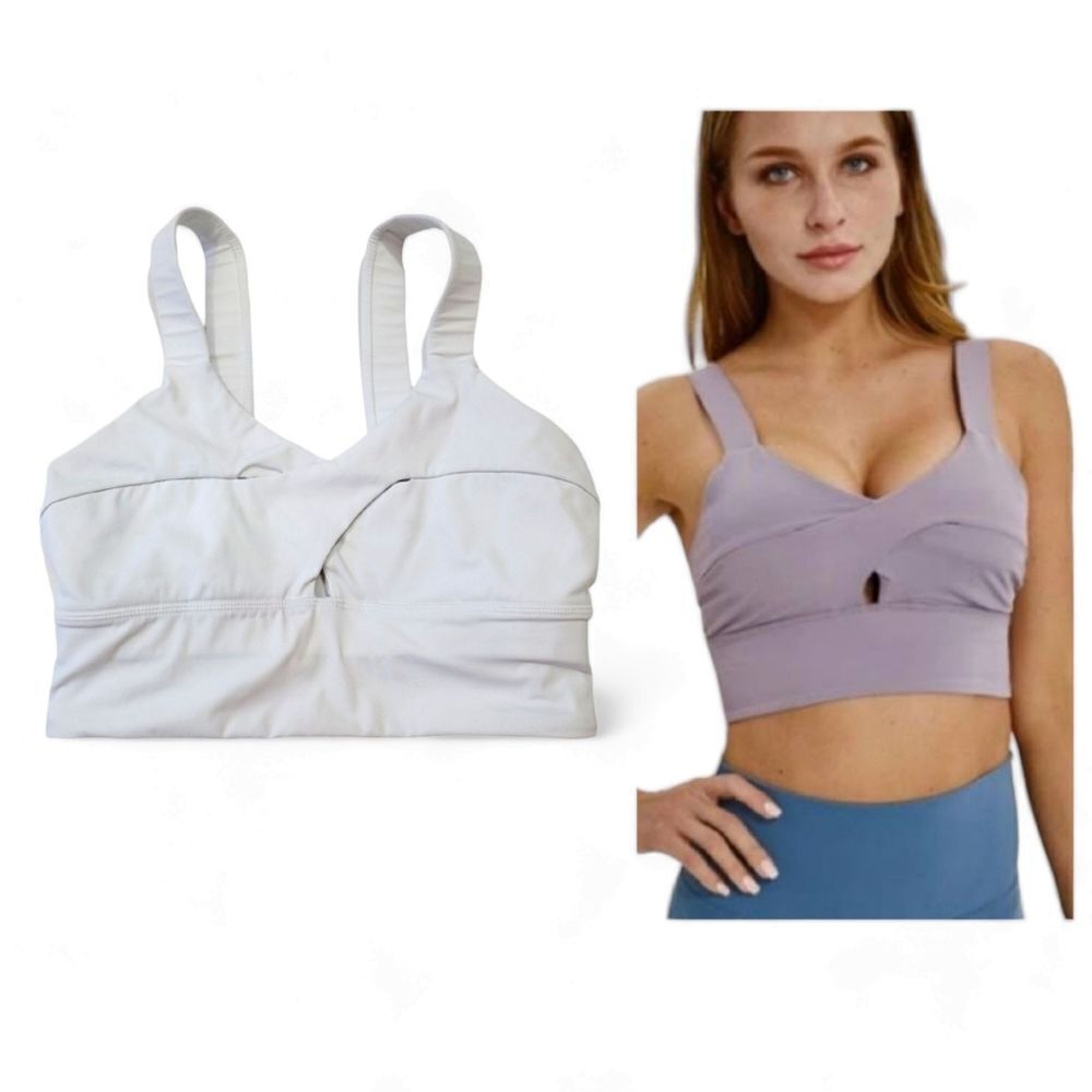 Muses Only One Sports Keyhole Crisscross Compression Sports Bra Size Small